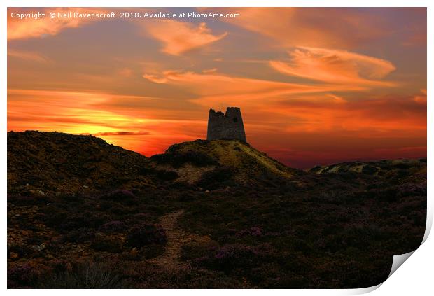 Parys mountain sunset Print by Neil Ravenscroft