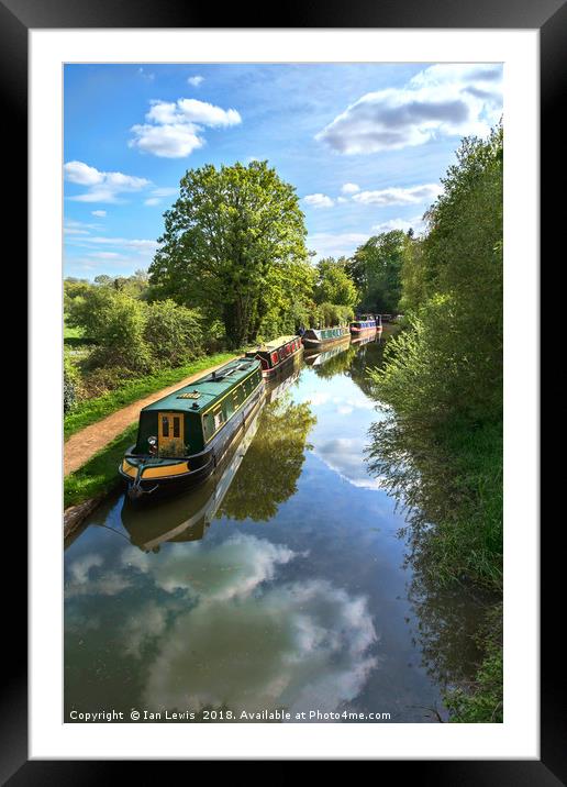 The Oxford Canal Framed Mounted Print by Ian Lewis