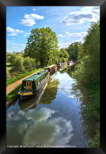 The Oxford Canal Framed Print by Ian Lewis