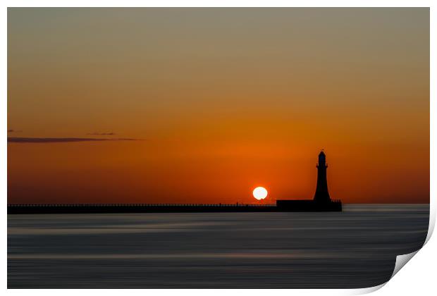 Sunrise on Roker Pier Print by Oxon Images