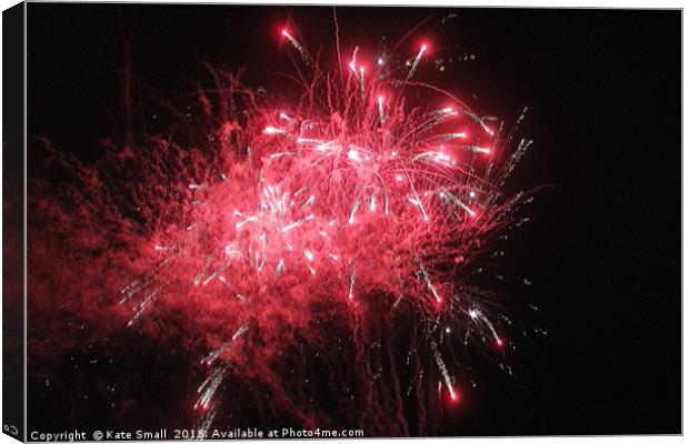 Firework in red Canvas Print by Kate Small