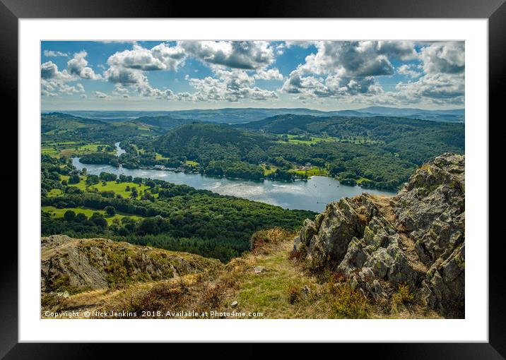 Lake Windermere from Gummers How Lake District Framed Mounted Print by Nick Jenkins