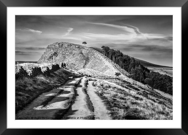 Back Tor, from Mam Tor Great Ridge Framed Mounted Print by Andy McGarry