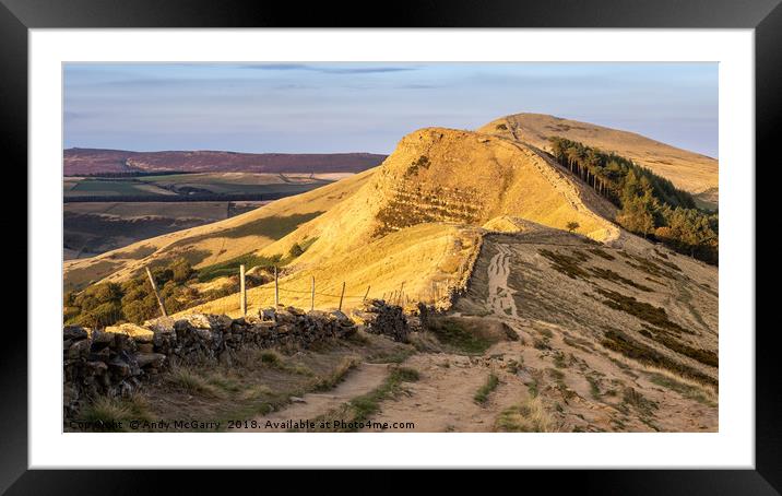 Great Ridge in the Peak District Framed Mounted Print by Andy McGarry