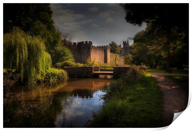 Cardiff castle and Bute Park Print by Leighton Collins