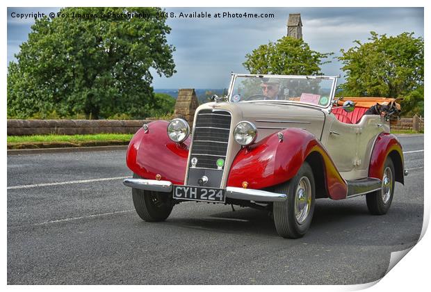 Hillman Hawk 2200cc Print by Derrick Fox Lomax