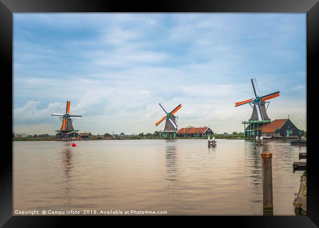 Windmill in zaandam Holland Framed Print by Chris Willemsen