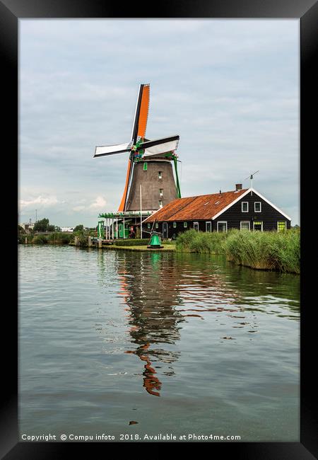 Windmill in zaandam Holland Framed Print by Chris Willemsen