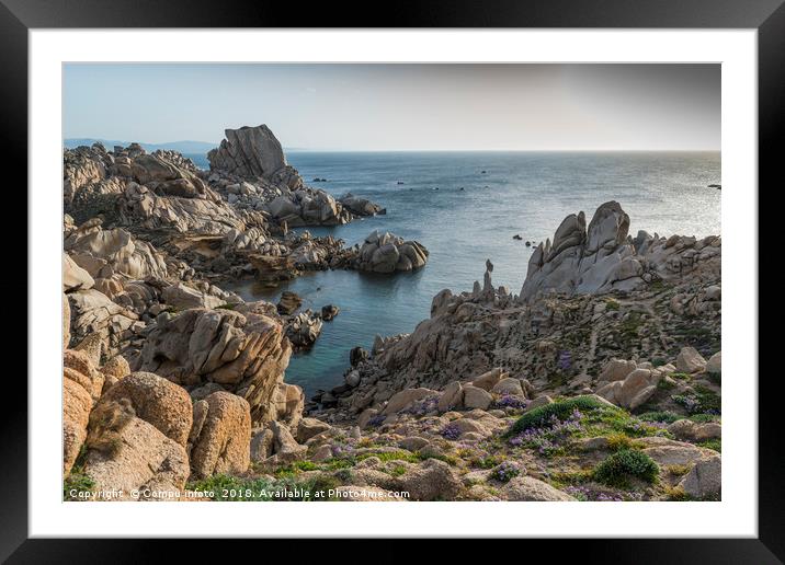 capo testa teresa di gallura , with rocks and blue Framed Mounted Print by Chris Willemsen