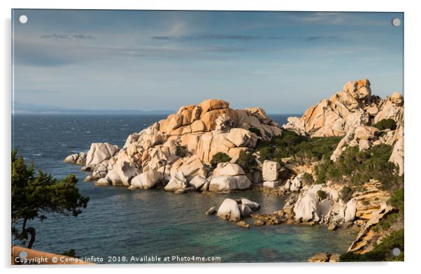 capo testa teresa di gallura , with rocks and blue Acrylic by Chris Willemsen