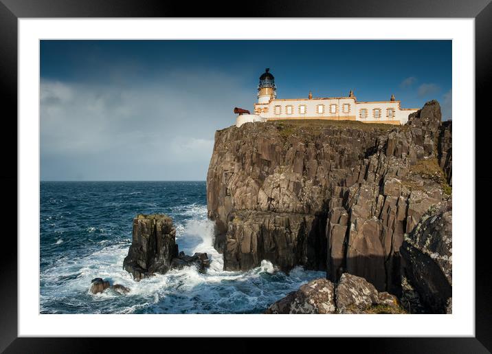 Neist Point Lighthouse on Skye Framed Mounted Print by George Robertson