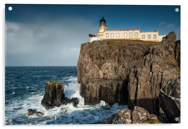 Neist Point Lighthouse on Skye Acrylic by George Robertson