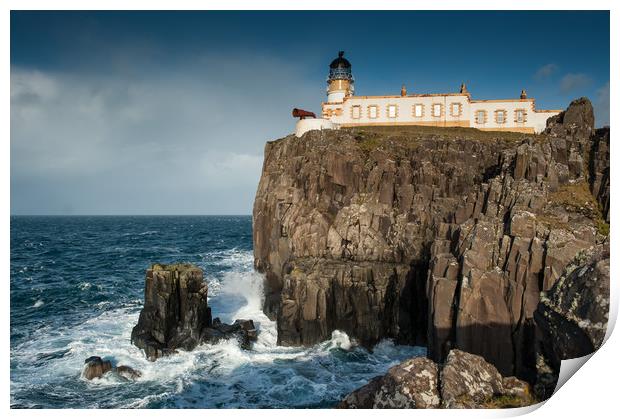 Neist Point Lighthouse on Skye Print by George Robertson