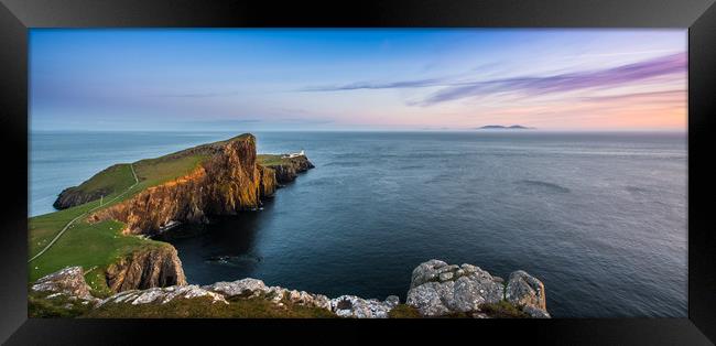 Neist Point Lighthouse on Skye Framed Print by George Robertson