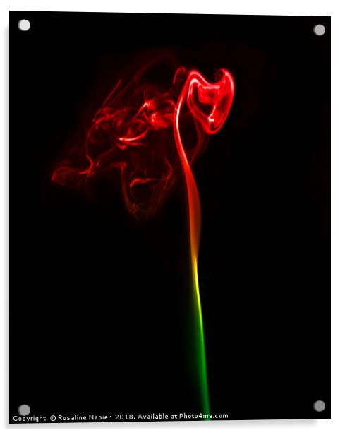 Smoke alien abstract Acrylic by Rosaline Napier