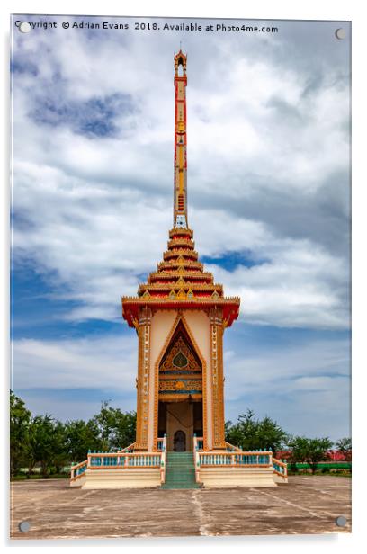 Crematorium at Tham Phra Nawn Temple Acrylic by Adrian Evans