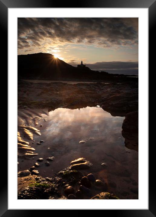 Bracelet Bay sunrise Framed Mounted Print by Leighton Collins