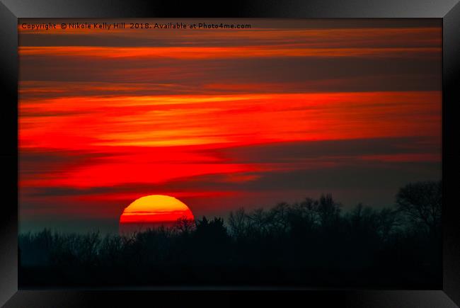 Red Sunset Framed Print by NKH10 Photography