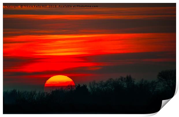 Red Sunset Print by NKH10 Photography