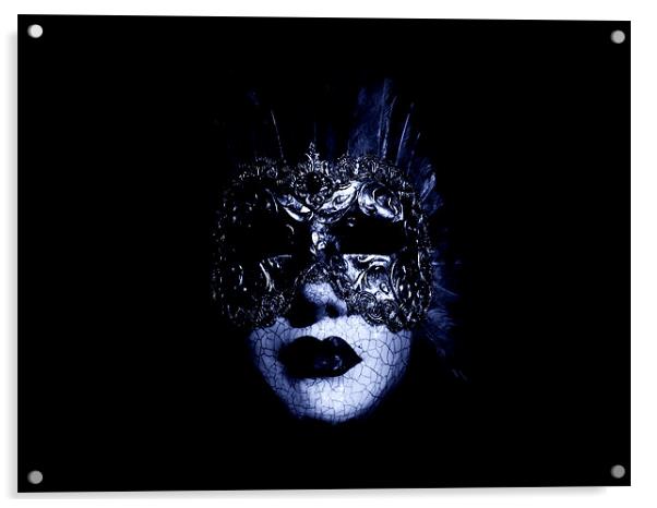 Venetian mask Acrylic by Linda More