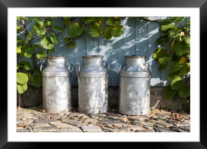 three churns on a farm Framed Mounted Print by Chris Willemsen