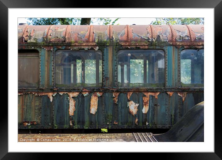 old rusted train at trainstation hombourg Framed Mounted Print by Chris Willemsen