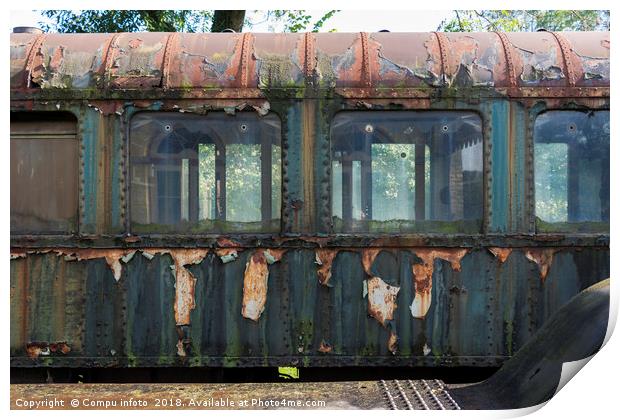 old rusted train at trainstation hombourg Print by Chris Willemsen