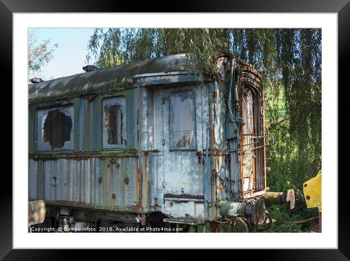 old rusted train at trainstation hombourg Framed Mounted Print by Chris Willemsen