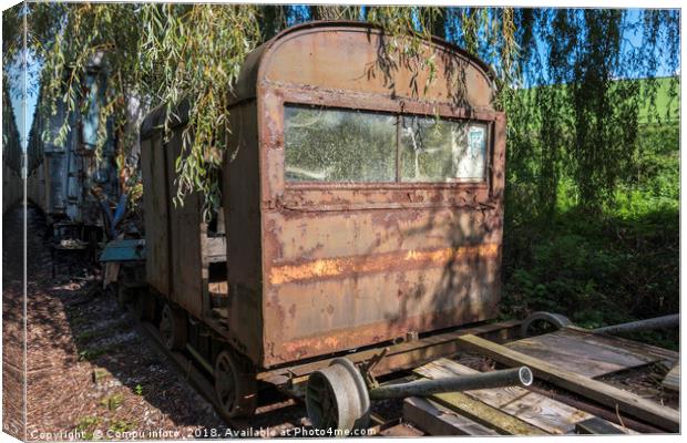 old rusted train at trainstation hombourg Canvas Print by Chris Willemsen