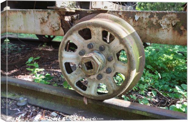 wheel from train Canvas Print by Chris Willemsen