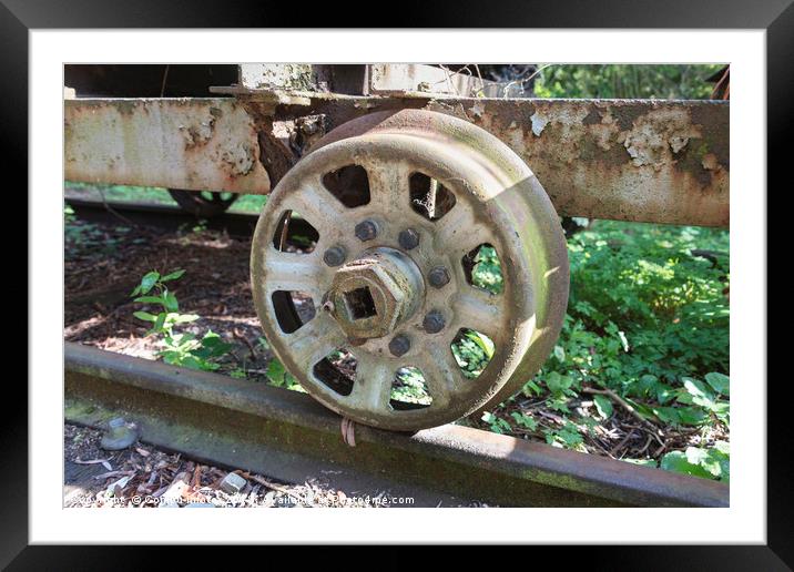 wheel from train Framed Mounted Print by Chris Willemsen