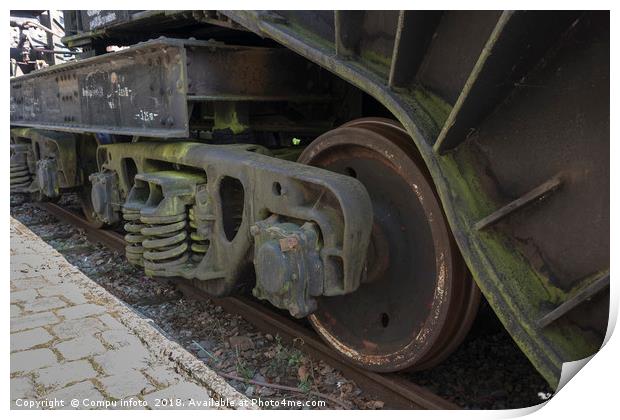 old wheels train  Print by Chris Willemsen