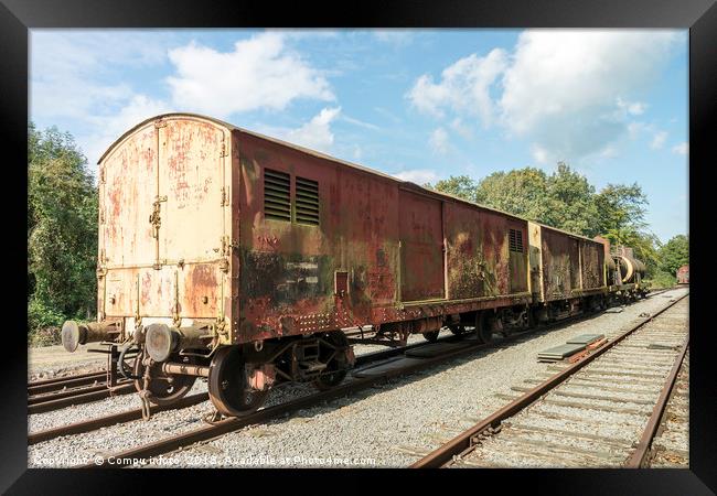 old rusted train at trainstation hombourg Framed Print by Chris Willemsen