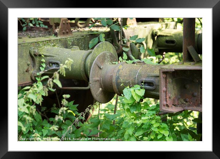 iron old rusted train buffer Framed Mounted Print by Chris Willemsen