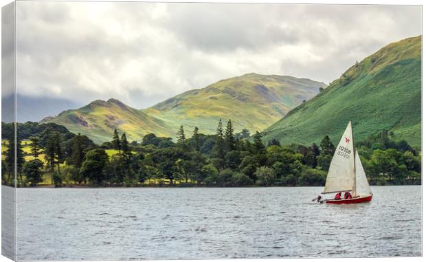 Lake District, Sailing on Ullswater Canvas Print by Bhupendra Patel