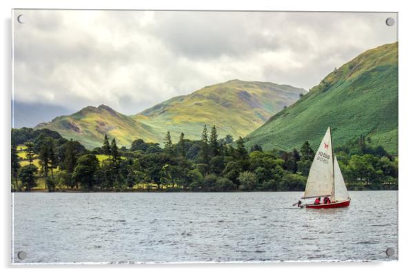 Lake District, Sailing on Ullswater Acrylic by Bhupendra Patel