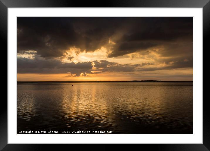 West Kirby Sunset    Framed Mounted Print by David Chennell