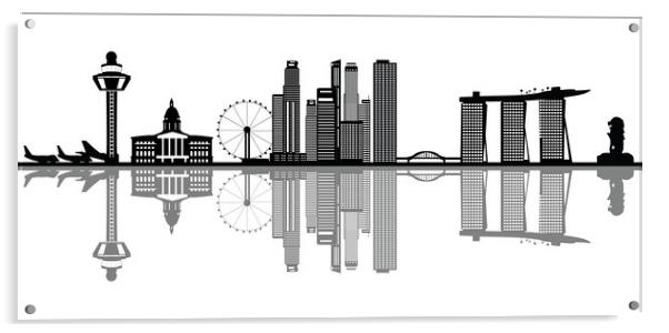 singapore city skyline Acrylic by Chris Willemsen