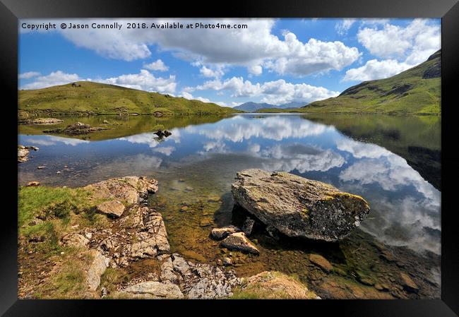 Stickle Tarn Reflections. Framed Print by Jason Connolly