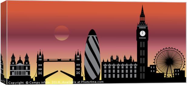 London skyline England city Canvas Print by Chris Willemsen