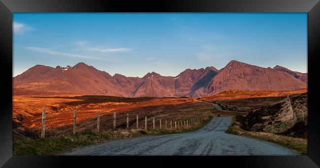 Golden light on The Cuillins Framed Print by George Robertson