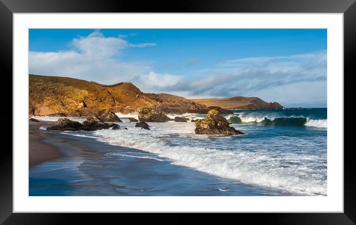 Stormy day at Sango Bay Framed Mounted Print by George Robertson