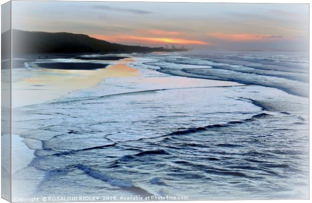 "Fading sunset across the shoreline" Canvas Print by ROS RIDLEY