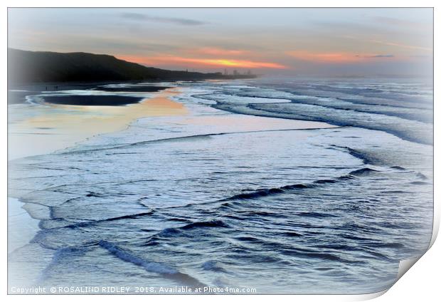 "Fading sunset across the shoreline" Print by ROS RIDLEY