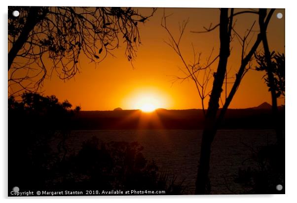Noosa sunset  Acrylic by Margaret Stanton
