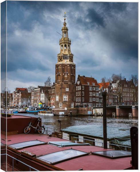 Canals of Amsterdam Canvas Print by Hamperium Photography