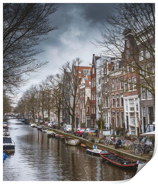 Canals of Amsterdam Print by Hamperium Photography