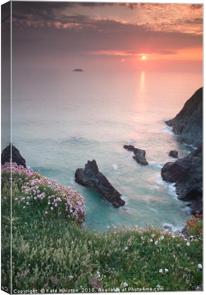 Sunset over Butter Hole Canvas Print by Kate Whiston