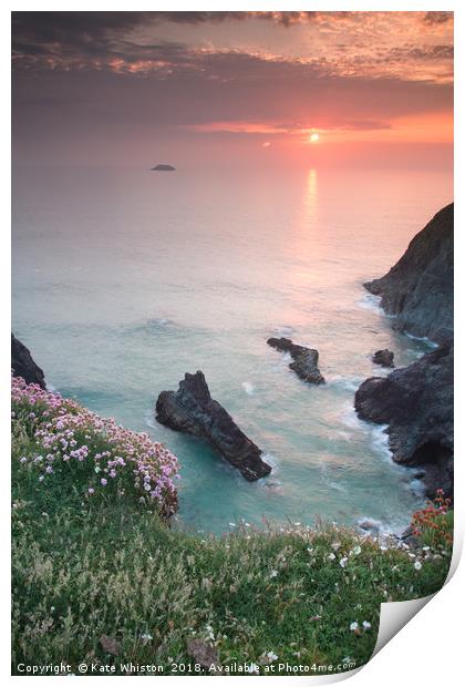 Sunset over Butter Hole Print by Kate Whiston