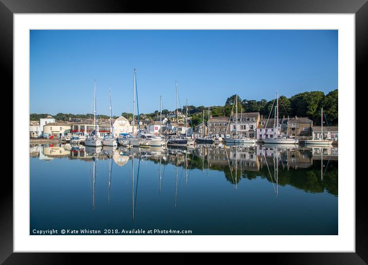 Sunny Padstow Harbour Framed Mounted Print by Kate Whiston